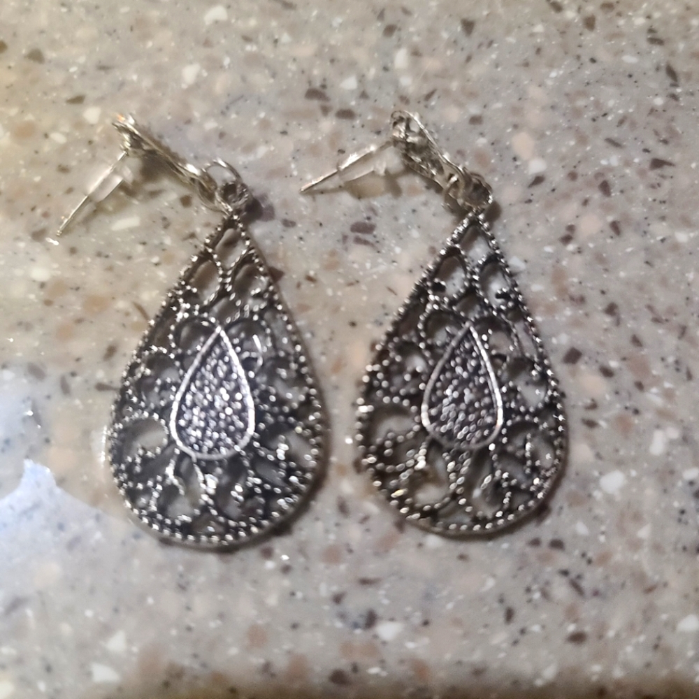 Silver earrings
